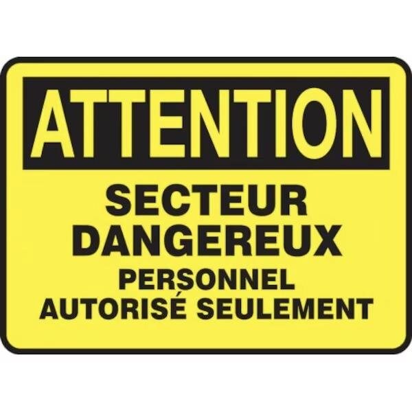 Accuform OSHA CAUTION SAFETY SIGN HAZARDOUS FRMADM636XP FRMADM636XP - main
